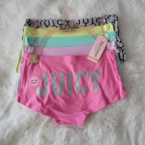 💘JUICY COUTURE BRAND NEW 5-PACK BOYSHORTS SIZE S - Picture 1 of 9